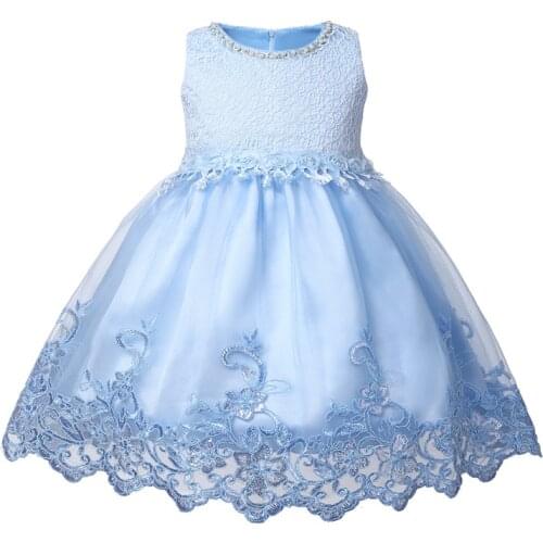 Flower Girls Wedding Dress summer Autumn Children Princess Dress Kids Lace Dresses For Girls Birthday Party Dress 1-8 year
