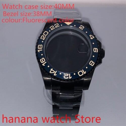 Suitable for NH35 36 Mingzhu2813 Miyata self-winding 40mm sealed back black box series, with rotating yellow bezel