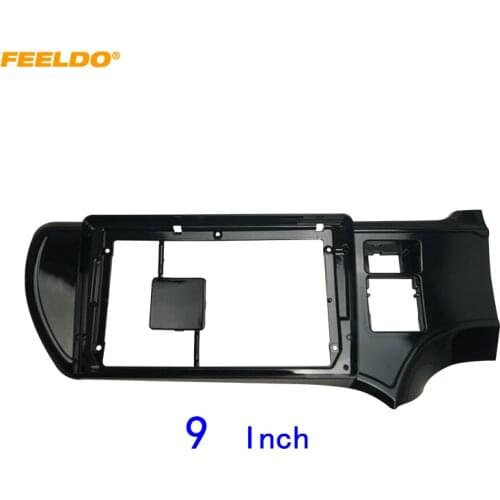FEELDO Car 9 Inch Audio Face Plate Fascia Frame For Toyota Aqua 12-14 RHD 2Din Big Screen Radio Stereo Panel Dash Mount Frame