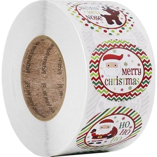 Christmas Stickers Custom Label Stickers Aesthetic Scrapbooking Material For DIY Handmade Gift Envelope Cards Decoration