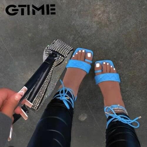 New Gladiator Women Flat Sandals Ladies Clip Toe Cross Strap Shoes Square Toe Beach Sandals Flip Flop2021 Peep Toe Sandals