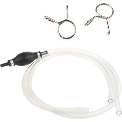 Gasoline Siphon Hose Gas/Oil/Water/Liquid/Fuel Transfer Siphon Pump Portable Siphon Hand Pump Manual Oil Pump with 2 Hose