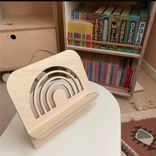 Nordic Kids Room Books Shelves Desk Original Wooden Phone/Laptop Shelf Storage Shelves Organization Decorative Home Decor Gifts