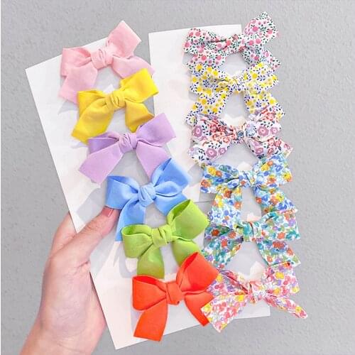 Childrens Bow Hair Clip Cute Floral Suit Princess Lovely Hair Accessory Onesorios Para El Cabello Headwear Pink Korean