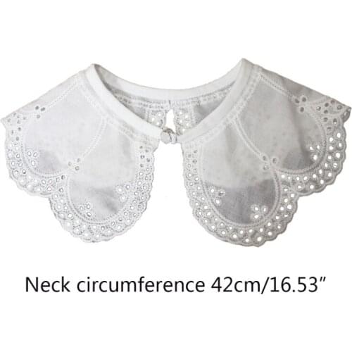 40GC Women Shirt False Decorative Collar Ladies Female Detachable Hollow Neckwear for Sweater Dress Decororation