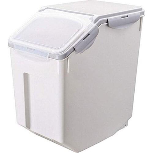 1 Pack Moisture-Proof Sealed Rice Box Rice Storage Container With Wheels Seal Locking Lid PP