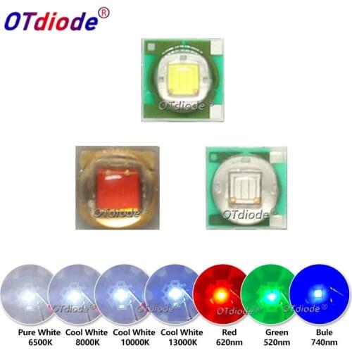 10-50pcs 1W 3W Cree XPE LED High Powr LED White Red Green Blue 3535 LED Chip Beads For Flashlight Biycle Light Car Light