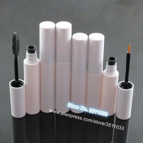 10ML White Plastic Empty Cosmetic Eyelashes Cream Container Makeup Mascara Refillable Bottle DIY Beauty Round Empty Macara Tube