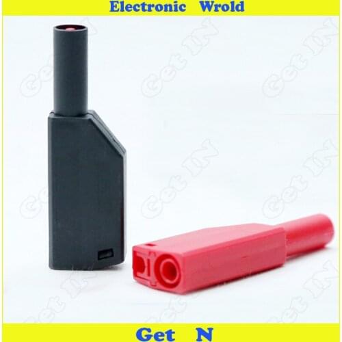 10pcs 4mm Banana Plug Pure Copper High Pressure Can Be Continued To Insert Nylon Gun Type Connector Jack 15A~2KV H-2011