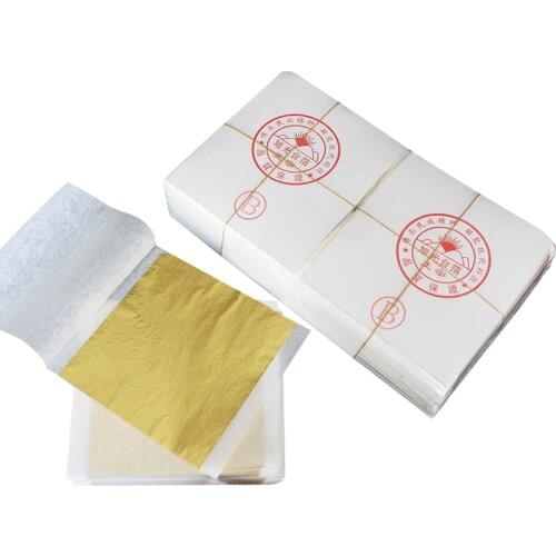 1000pcs Bright Type B-gold Foil,Imitation Gold Leaf 8x8.5cm Gilding Paper Home Decoration Furniture and Decoration Crafts