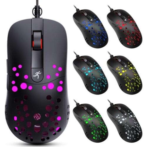 2021 New A904 Wired Mouse RGB Luminous Hole Mouse Can Turn Off The Lights Max 8000 Dpi Adjustable 6D Macro Programming