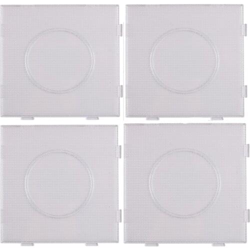 4PCS 2.6mm Mini Hama Fuse Beads Transparent Big Square Pegboards Beads Boards DIY Material Template Perler Artkal Beads Pegboard