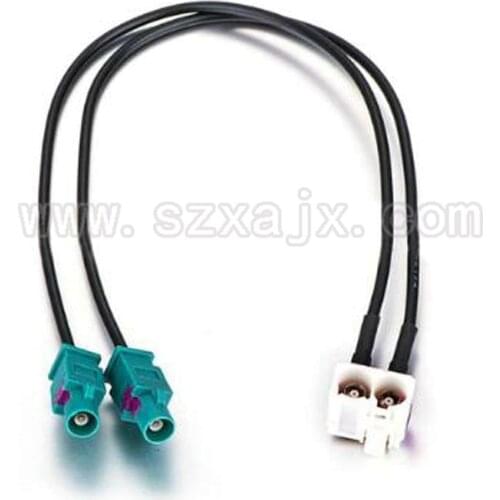 Radio FAKRA Antenna Adapter 2 to 2 Conversion Cable Dual Fakra Antenna Adapter for VW / for Porsche Units RCD510 RNS510 RCD310