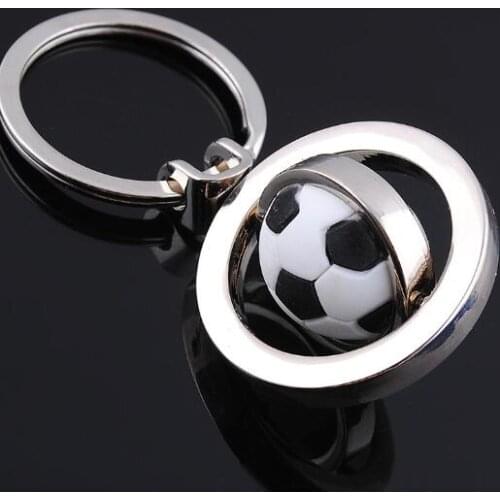 Mini Rotating Basketball Football Soccer Golf Keychain Keyring Ring Key Holder Mens Fashion Gift Jewelry Wholesale 60Pcs/lot