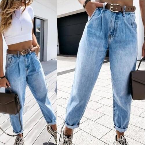 Jean woman mom jeans pants boyfriend jeans for women with high waist leisure trousers ladies jeans denim