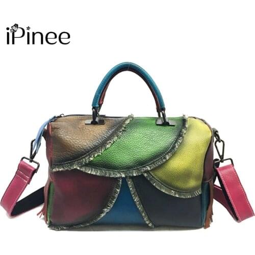 IPinee womens shoulder bag genuine leather designer handbags 2020 crossbody bags for women handbags fashion tote hand bags