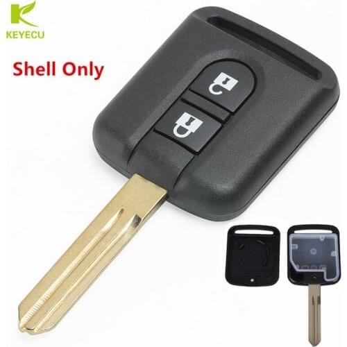KEYECU Replacement Remote Car Key Shell Case Fob Keyless Entry 2 Button For Qashqai Nissan Micra Navara Almera Note