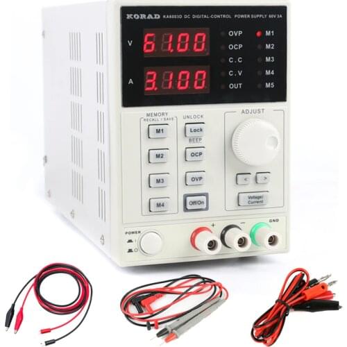 KA6003D Adjustable Digital Programmable DC Power Supply 60V 3A Precision Laboratory Power Supply Phone Repair Kit