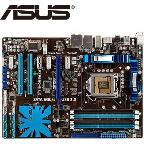 Asus P7P55D-E LX Desktop Motherboard P55 Socket LGA 1156 i3 i5 i7 DDR3 16G ATX UEFI BIOS Original Used Mainboard On Sale
