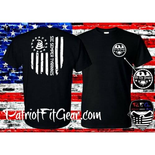 New T Shirt Sic Semper Tyrannis Thus Always To Tyrants We The People Gun Molon Labe Cotton T Shirt Tee