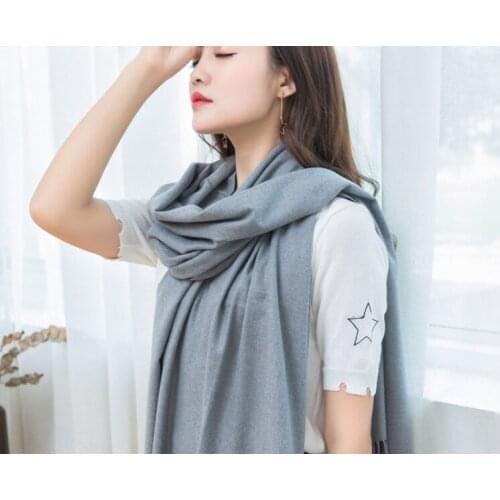 New arrival Cashmere imitation wrap shawl scarf wholesale Sarongs Hijabs Bandanas womens girls solid plain#3771