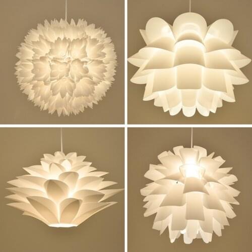 DIY Lotus Puzzle Pendant Lamp E27 pendant light Cafe Living Room Restaurant Ceiling Room Decoration LED Hanging Lamp
