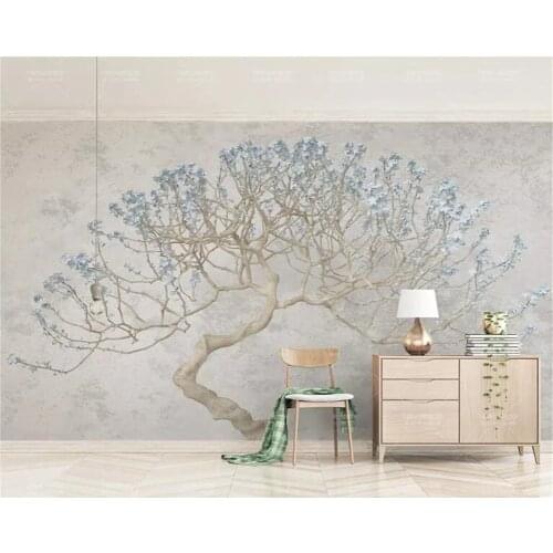 Custom wallpaper murals a blossoming tree floral branches Flower big tree 3d TV background wall 3d wallpaper tapety Beibehang
