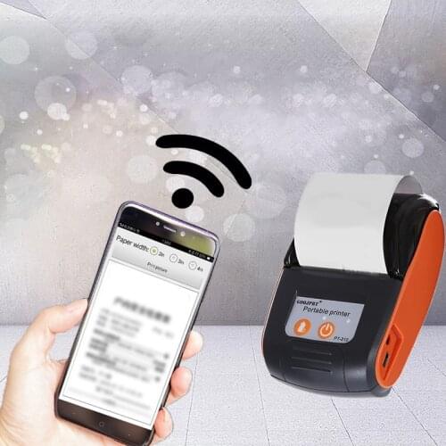 GOOJPRT PT-210 Portable Thermal Printer Handheld 58mm Receipt Printer for Retail Stores Restaurants Factories Logistics US Plug