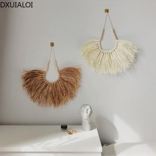 Simple retro creative wooden beads Hanging ornaments housewarming gifts Metope Hanging ornaments home living room decoration