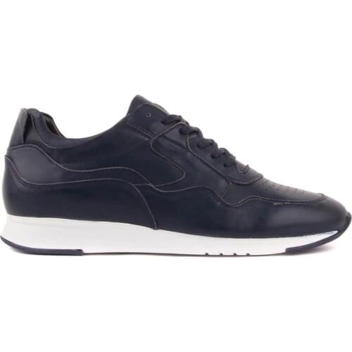 Sail Lakers-Navy Blue Leather Men 'S Casual Shoes