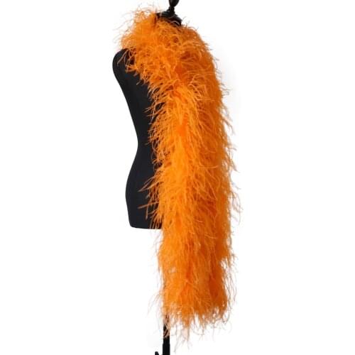 6 Ply 1 Meter Dyed Various Fluffy Ostrich Feather Boa Scarf Costume Dress Clothing Sewing Accessory White Ostrich Feather Shawl