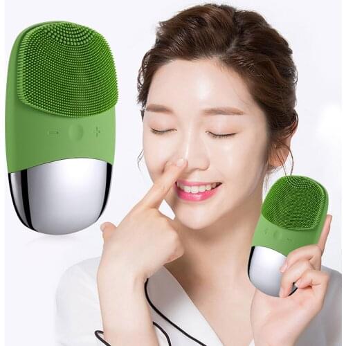 Silicone Facial Cleansing Brush Face 5 Gear Adjustable Waterproof Electric Sonic Cleanser Facial Beauty Massager Skin Care Tools