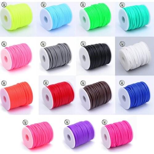 1Roll 2mm 3mm 4mm Hollow Pipe PVC Tubular Synthetic Rubber Cord Tube Thread Cord for Handmade Necklace Bracelet Jewelry Making
