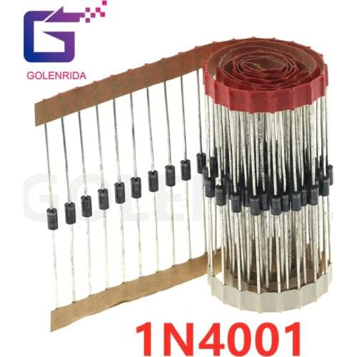100PCS Rectifier Diode IN4001 1A 50V DO-41 1N4001