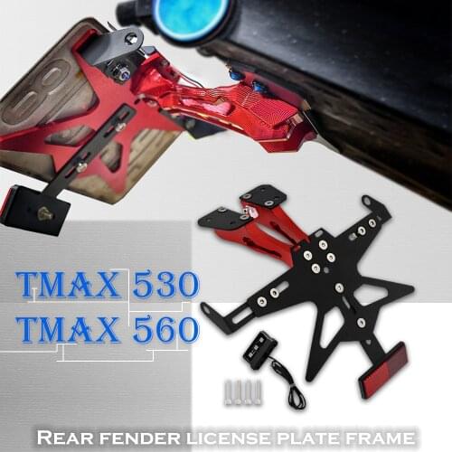 For YAMAHA TMAX 530 2017-2020 TMAX 560 2019-2020 tail fender support license plate frame license plate frame reflector