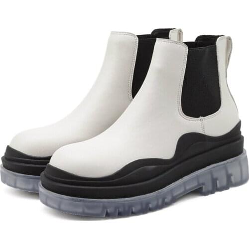 Women Chunky Heel Ankle Boots Woman botas militares Mujer demonia boots Female Platform Snow Boots Lasdies Fashion LJB204-1