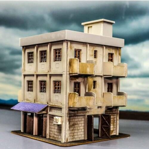 1/87 Ho Scale DIY Old-Fashioned Factory Model Original Railway Surroundings Locomotive Depot for Sand Table Building Industrial