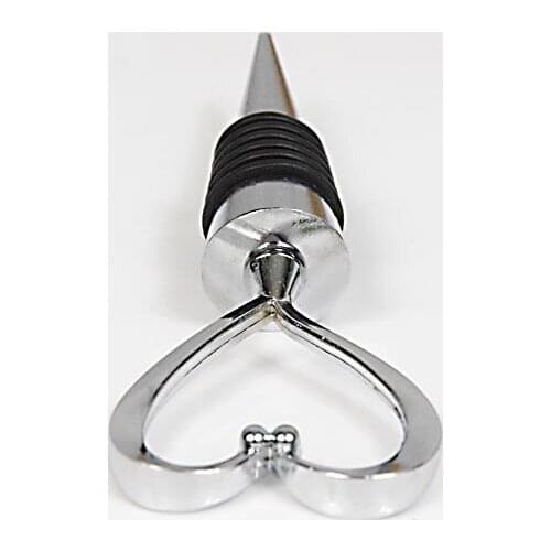 1PC New Elegant Heart Shaped Wine Stopper Zinc Alloy Red Wine Bottle Stopper LJ 017