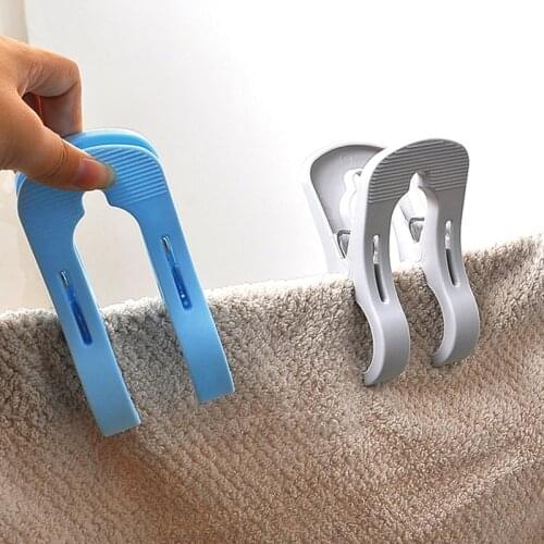 Powerful Windproof Laundry Drying Clothespin Large Clothes Clip Beach Towel Bed Sheet Cotton Quilt Fixed Holder Plastic Peg 1Pc