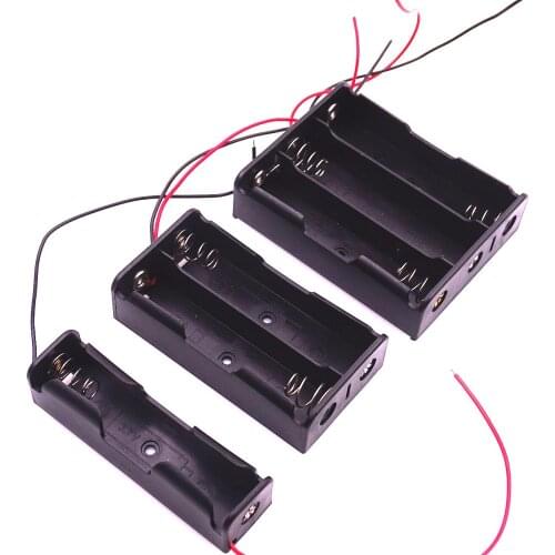 1x 2x 3x 4x Storage Box Case for 18650 Battery 1 2 3 4 Slot Way DIY Clip Holder Container With Wire Lead Pin for demo boar