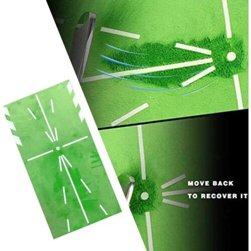30x60cm Golf Training Mat, Mini Golf Practice Training Aid Rug with Traces Analysis & Correct Your Swing Path, Direction
