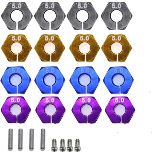 Rc wheel 4Pcs/Set Screws 5mm wheel hex drive 12mm Drive Adapter Hub For HSP Car RC Model Vehicle Accessory With Pins&Screws