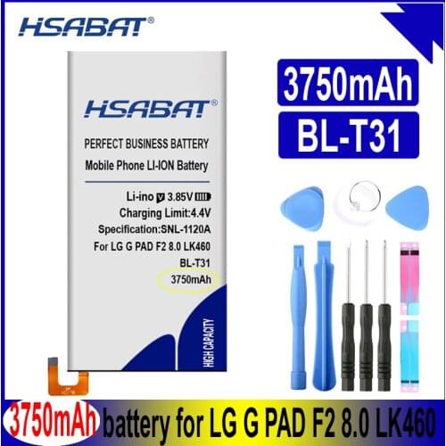 HSABAT BL-T31 3750mAh Battery for LG G PAD F2 8.0 LK460 SPRINT EAC63398901 Batteries