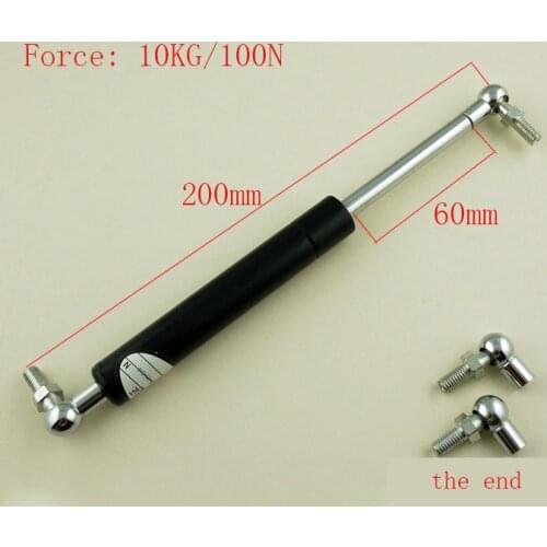 Free shipping 200mm central distance, 60mm stroke, Ball End Lift Support Auto Gas Spring, Shock absorber
