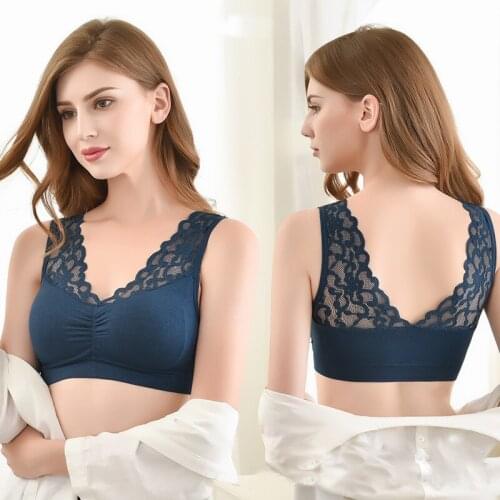 Bras For Women lace Underwear Wireless Bralette full Cup Backless Lingerie Brassiere Sexy Underwear Cotton Bra 40-60kg