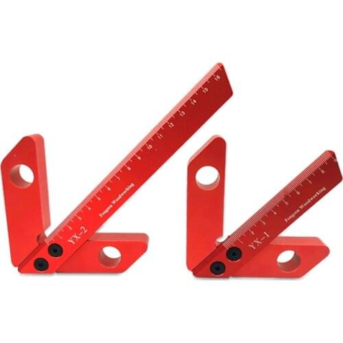 Center Finder, Line Gauge, Woodworking Aluminum Alloy Center Scribe Measuring Tool, 45/90 Degree Right Angle Carpenter Ruler