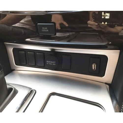 For Nissan Armada Patrol Royale Nismo Infiniti QX56 QX80 Y62 2010-2017 2018 smoking Cigarette Lighter USB socket trim Cover
