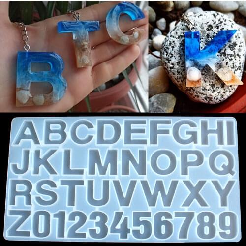 DIY Alphabet Figure Silicone Casting Mold Figure Capital Letter A-Z Epoxy Resin Concrete Clay Molds Handmade Craft Making Mould