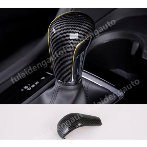 For Mazda 3 Axela 2019-2021 Carbon Fiber ABS Interior Gear Shift Knob Cover Trim Decoration Car accessories