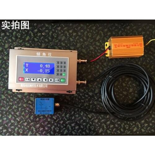 Road and Bridge Rig Tilt Display Set Anti-Vibration Tilt Sensor Tilt Switch Display with Alarm Optional